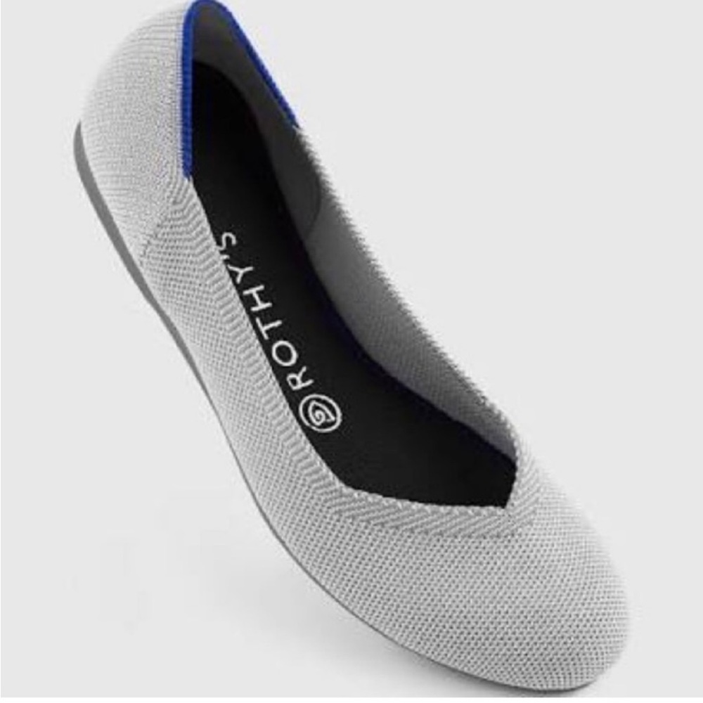 Rothy’s Birdseye Grey Round Toe Ballet Flats Classic Comfortable